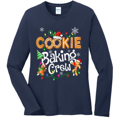 Christmas Cookie Baking Crew Family Baking Team Funny Cookie Ladies Long Sleeve Shirt