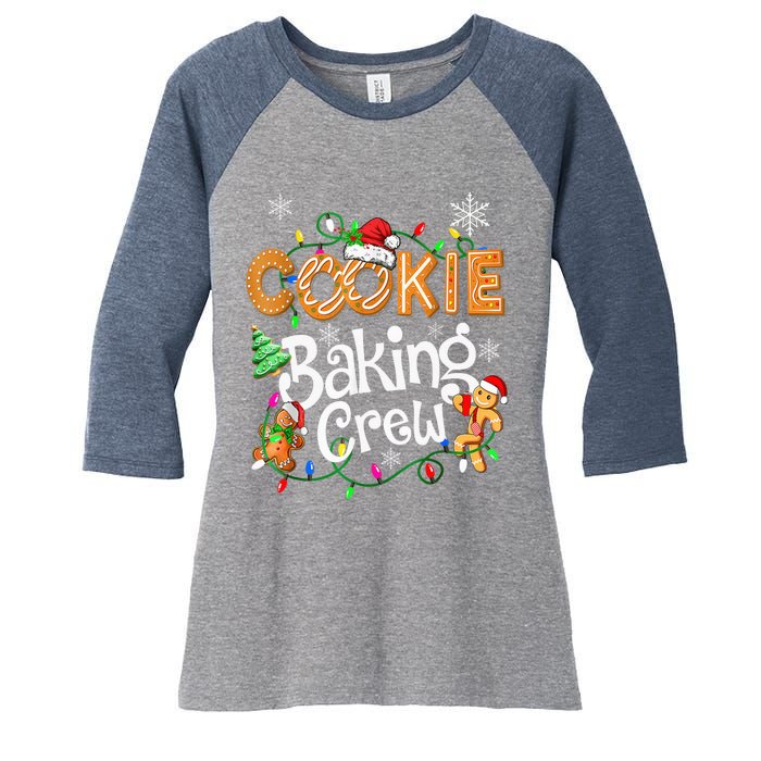 Christmas Cookie Baking Crew Family Baking Team Funny Cookie Women's Tri-Blend 3/4-Sleeve Raglan Shirt