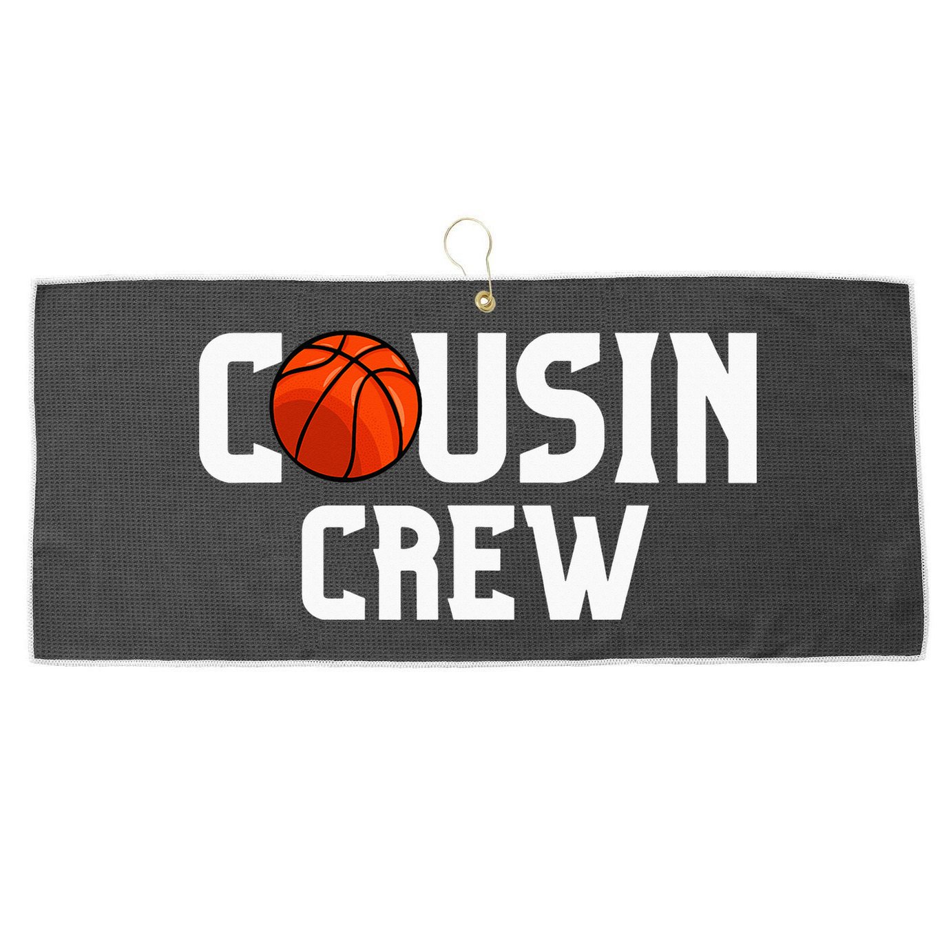 Cousin Crew Basketball Squad Family Friends Basketball Large Microfiber Waffle Golf Towel