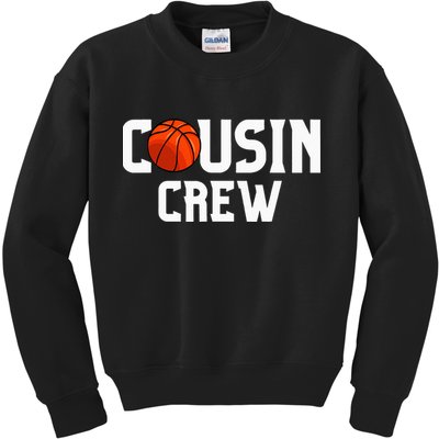 Cousin Crew Basketball Squad Family Friends Basketball Kids Sweatshirt