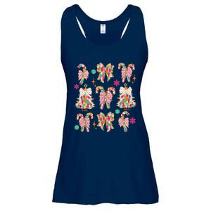 Christmas Coquette Bow Candy Santa Gingerbread Xmas Trees Ladies Essential Flowy Tank