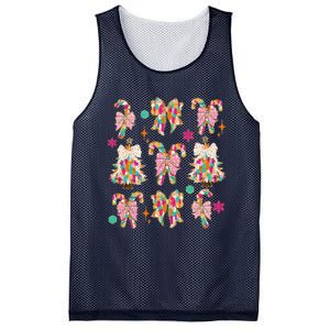 Christmas Coquette Bow Candy Santa Gingerbread Xmas Trees Mesh Reversible Basketball Jersey Tank