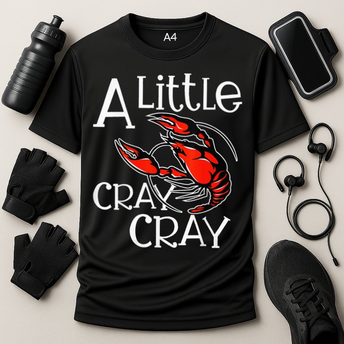 Cajun Crawfish Boil Party A Little Cray Mardi Gras Southern Cooling Performance Crew T-Shirt