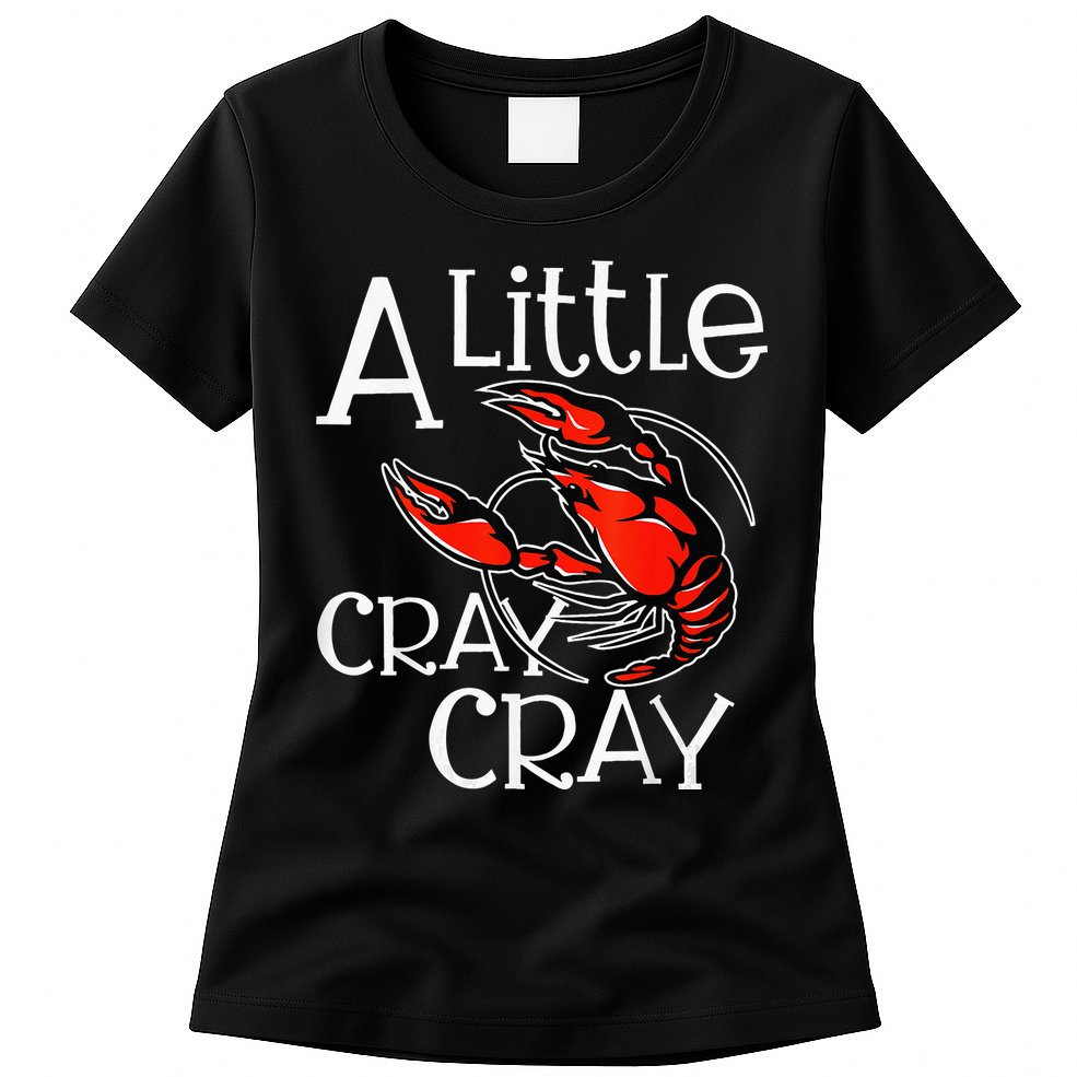 Cajun Crawfish Boil Party A Little Cray Mardi Gras Southern Womens T-Shirt