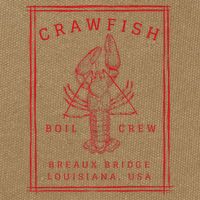 Crawfish Crew Breaux Bridge Retro Cajun Seafood Cotton Canvas Backpack