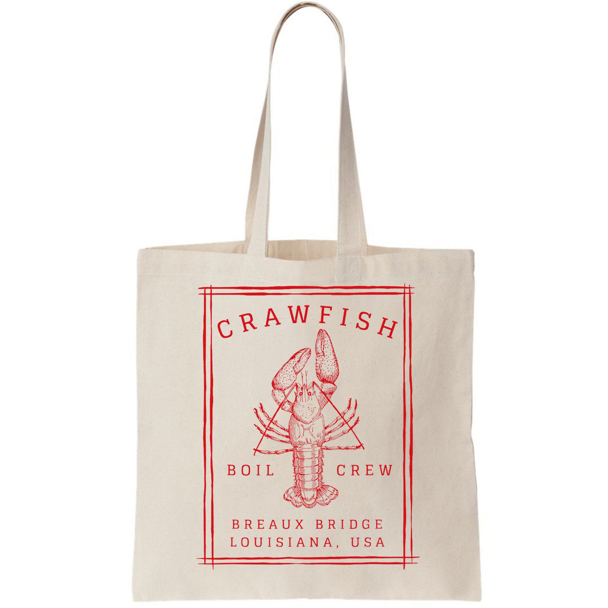 Crawfish Crew Breaux Bridge Retro Cajun Seafood Bag
