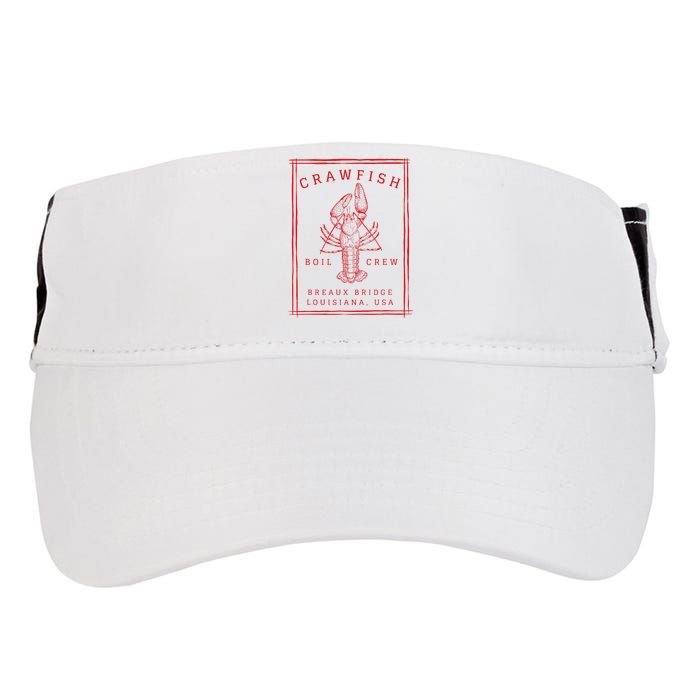 Crawfish Crew Breaux Bridge Retro Cajun Seafood Adult Drive Performance Visor