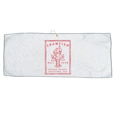 Crawfish Crew Breaux Bridge Retro Cajun Seafood Large Microfiber Waffle Golf Towel