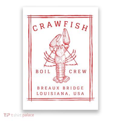 Crawfish Crew Breaux Bridge Retro Cajun Seafood Poster