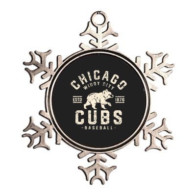 Cubs Chicago Baseball Lover Metallic Star Ornament