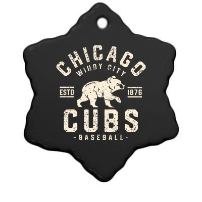 Cubs Chicago Baseball Lover Ceramic Star Ornament