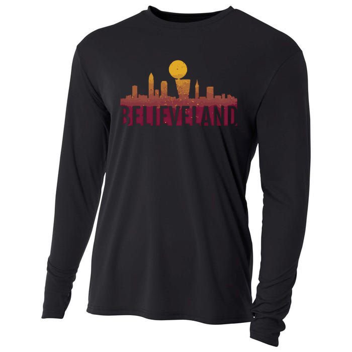 Cleveland Cavaliers Believeland Championship Cooling Performance Long Sleeve Crew