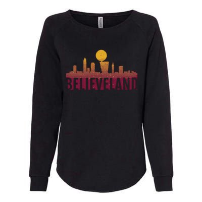 Cleveland Cavaliers Believeland Championship Womens California Wash Sweatshirt