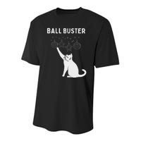 Christmas Cat Ball Buster Xmas Ornaments Funny Holiday Youth Performance Sprint T-Shirt