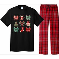 Christmas Coquette Bows Retro Xmas Season Women Pajama Set