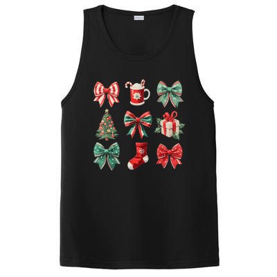 Christmas Coquette Bows Retro Xmas Season Women PosiCharge Competitor Tank