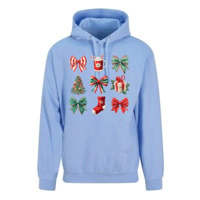 Christmas Coquette Bows Retro Xmas Season Women Unisex Surf Hoodie