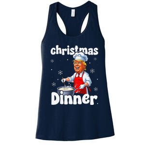 Christmas Cookie Baking Christmas Dinner With Trump Women's Racerback Tank