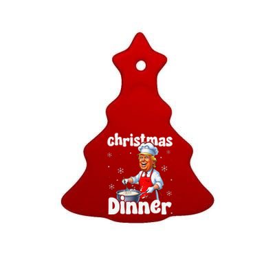 Christmas Cookie Baking Christmas Dinner With Trump Ceramic Tree Ornament