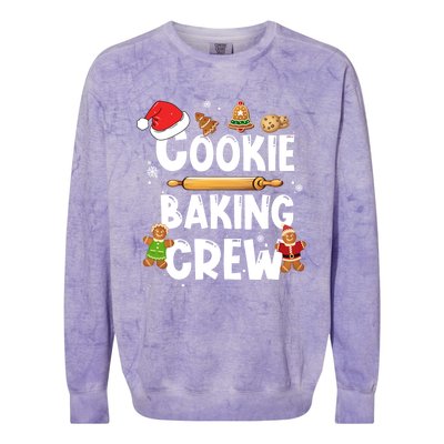 Christmas Cookie Baking Crew Funny Pajamas Family Xmas Funny Gift Meaningful Gif Colorblast Crewneck Sweatshirt