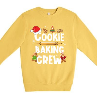 Christmas Cookie Baking Crew Funny Pajamas Family Xmas Funny Gift Meaningful Gif Premium Crewneck Sweatshirt