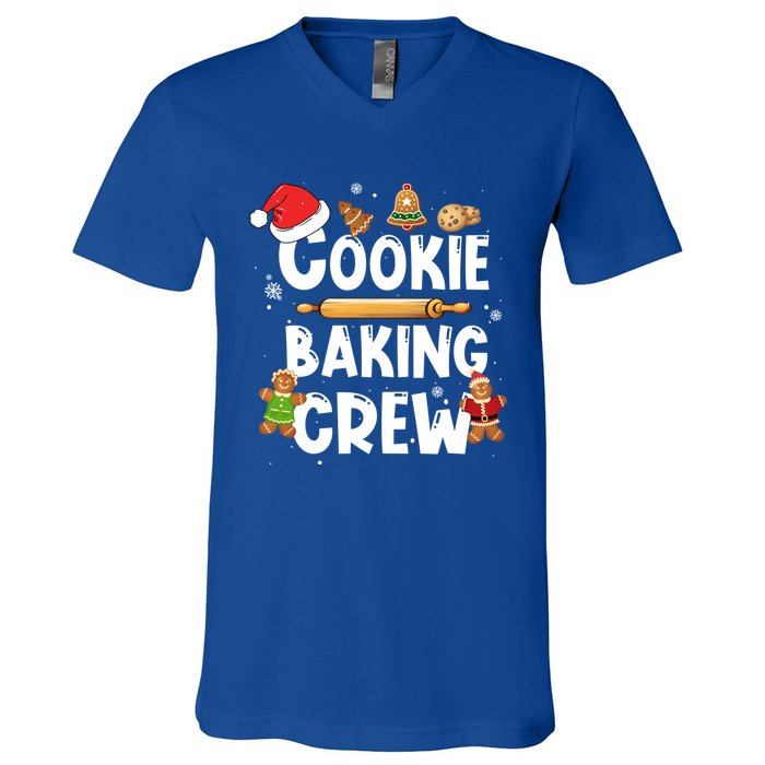 Christmas Cookie Baking Crew Funny Pajamas Family Xmas Funny Gift Meaningful Gif V-Neck T-Shirt