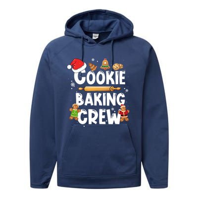 Christmas Cookie Baking Crew Funny Pajamas Family Xmas Funny Gift Meaningful Gif Performance Fleece Hoodie