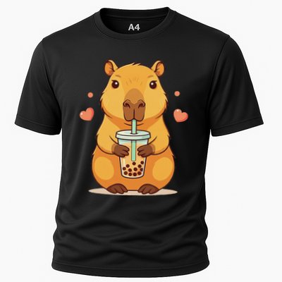 Cute Capybara Boba Tea Bubble Rodent Performance Shirt
