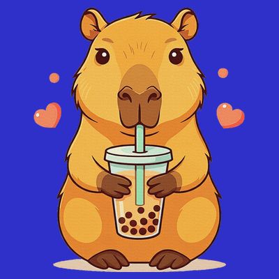 Cute Capybara Boba Tea Bubble Rodent T-Shirt