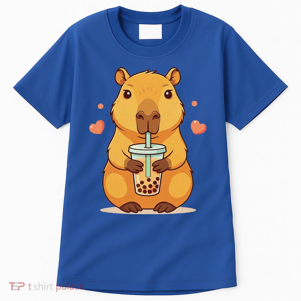 Cute Capybara Boba Tea Bubble Rodent Tall T-Shirt