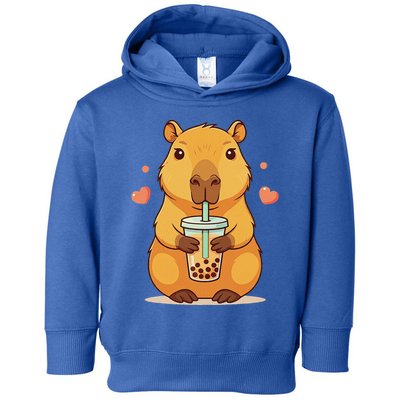 Cute Capybara Boba Tea Bubble Rodent Toddler Hoodie