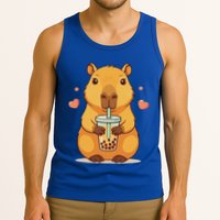 Cute Capybara Boba Tea Bubble Rodent Tank Top