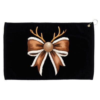 Coquette Christmas Bow Women Holiday Ribbon Nutcracker Grommeted Golf Towel