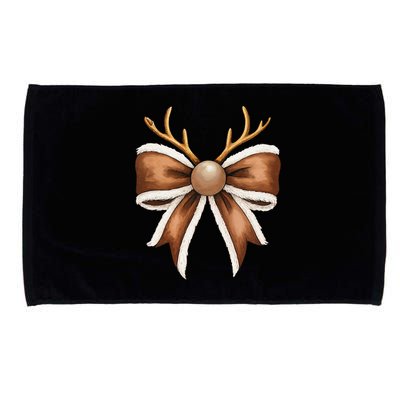 Coquette Christmas Bow Women Holiday Ribbon Nutcracker Microfiber Hand Towel