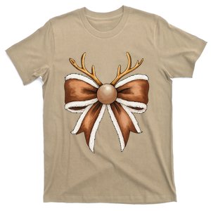 Coquette Christmas Bow Women Holiday Ribbon Nutcracker T-Shirt