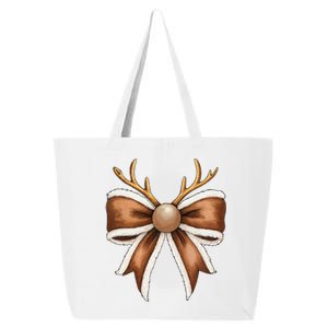 Coquette Christmas Bow Women Holiday Ribbon Nutcracker 25L Jumbo Tote