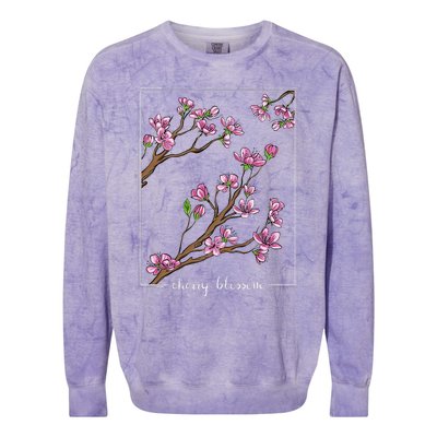 Cute Cherry Blossom Japanese Art Sakura Japan Korean Style Colorblast Crewneck Sweatshirt