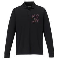 Cute Cherry Blossom Japanese Art Sakura Japan Korean Style Performance Long Sleeve Polo