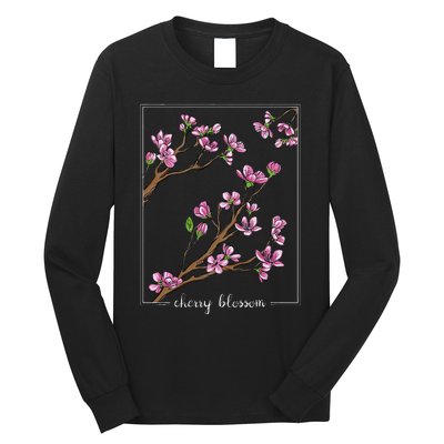 Cute Cherry Blossom Japanese Art Sakura Japan Korean Style Long Sleeve Shirt