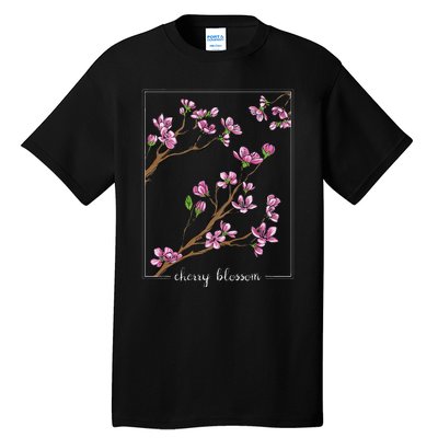 Cute Cherry Blossom Japanese Art Sakura Japan Korean Style Tall T-Shirt