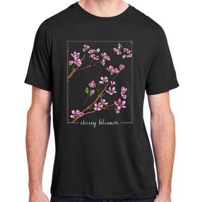 Cute Cherry Blossom Japanese Art Sakura Japan Korean Style Adult ChromaSoft Performance T-Shirt