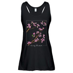 Cute Cherry Blossom Japanese Art Sakura Japan Korean Style Ladies Essential Flowy Tank