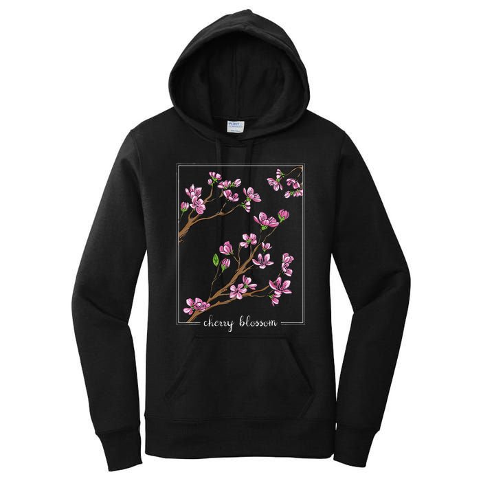 Cute Cherry Blossom Japanese Art Sakura Japan Korean Style Women's Pullover Hoodie