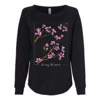 Cute Cherry Blossom Japanese Art Sakura Japan Korean Style Womens California Wash Sweatshirt