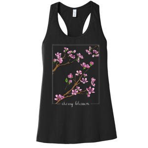 Cute Cherry Blossom Japanese Art Sakura Japan Korean Style Women's Racerback Tank