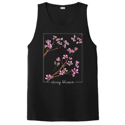 Cute Cherry Blossom Japanese Art Sakura Japan Korean Style PosiCharge Competitor Tank