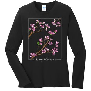 Cute Cherry Blossom Japanese Art Sakura Japan Korean Style Ladies Long Sleeve Shirt