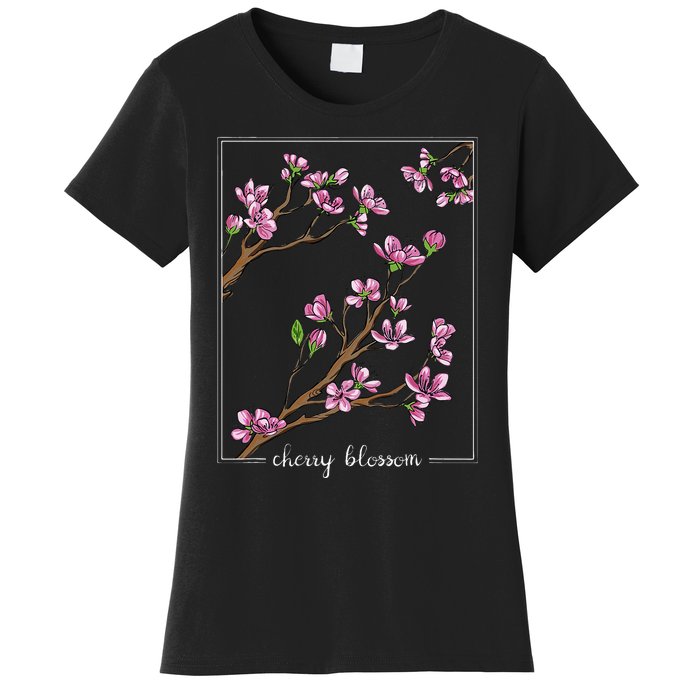 Cute Cherry Blossom Japanese Art Sakura Japan Korean Style Women's T-Shirt