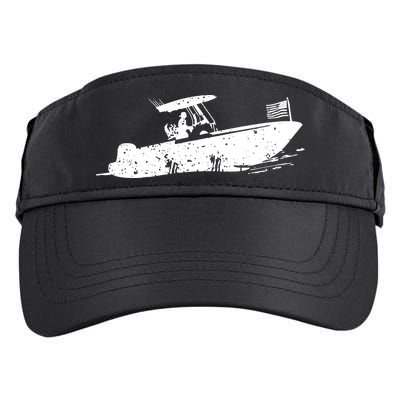 Center Console Boat, American Flag, Motorboat, Fishing Boat Adult Drive Performance Visor