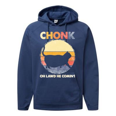 Chonk Cat Big Meme Funny Retro Style Intage Cats Memes Performance Fleece Hoodie